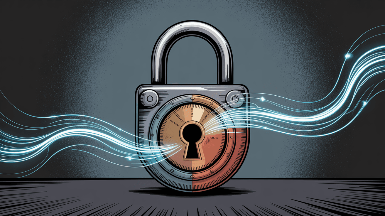 Email security and encryption illustrated with protective shields and lock symbols